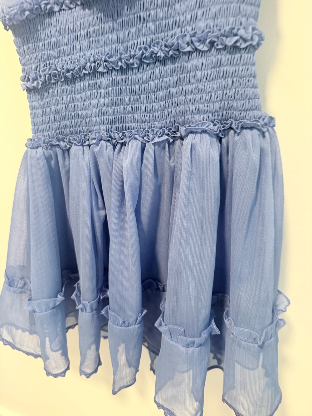 PatBO Light Blue Ruffle Mini Dress - Picture 6 of 9